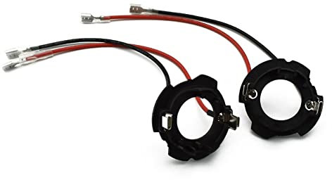 BLASHRD H7 LED Adapter für MK5 Golf 5 Autoteile Basis Scheinwerferhalter mit Draht 2 StüCke D119A