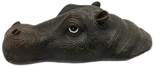 Veesper Pond Garden Ornaments, Realistic Floating Hippo Head Pond Decorations, Resin Pond Ornaments, Animal Garden Statues Courtyard Ornaments for Pond Lawn Outdoor
