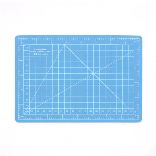 Self Healing Cutting Mat, A5 Double Sided Craft Cutting Mat with Scales, Non-Slip Cutting Board for DIY Crafting, Sewing, Scrapbooking [Blue]