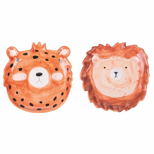 Villa d'Este Home Tivoli Set 2 Piattino singolo animal, in ceramica, Le petit safari