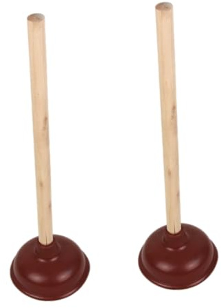 Artibetter Desatascador De Tuberías 2 Pcs Desatascador De Inodoros Ventosa De Madera Solución De Obstrucciones