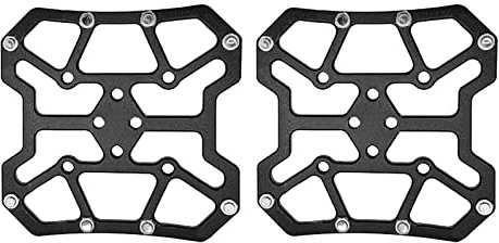 Pedale, Fahrradpedale, klick-Plattform-Adapter, Flache Pedale aus Aluminiumlegierung für Mountainbike, Rennrad, Fahrrad (Black)