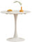 GrandCA HOME 80 cm Table à Manger Ronde, Bois d'ingénierie Fer, Blanc, 80T x 80B x 75H cm
