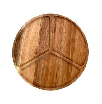 Multifunktionaler Brotteller aus Holz, Snackteller, Obstteller, Party-Organisation, Essentials, leicht zu reinigen, geeignet for Familienbuffet, unterhaltsames Essen, ordentlich angeordnet, spart Stau