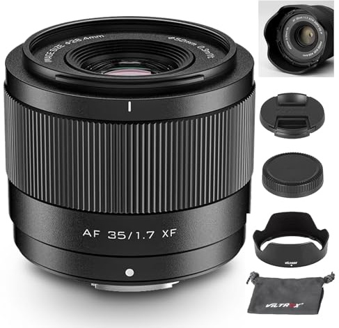 VILTROX 35mm F1.7 Objectif à focale Fixe autofocus APS-C STM à Grande Ouverture pour Fujifilm Fuji XF-Mount X-A7 X-E3 X-E4 X-H1 X-Pro3 X-S10 X-T4 X-T10 X-T20 X-T30 XT30II X-T200 X-H2 X-H2S X-T5 X-S2