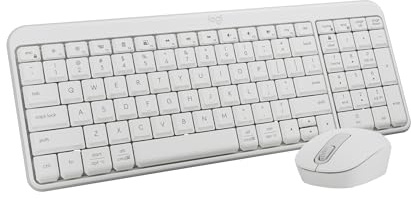 Logitech MK250 Compact Wireless Bluetooth Keyboard and Mouse Combo - White