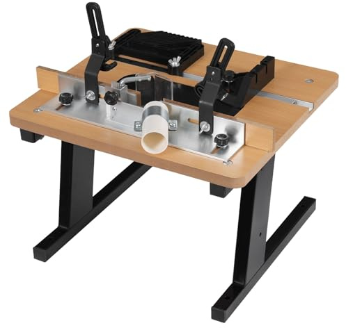 Router tavolo per lavorazione del legno MDF per lavori fai da te, 43 x 40 cm, con aspirazione della polvere e capacità di carico fino a 200 kg, per lavori di precisione