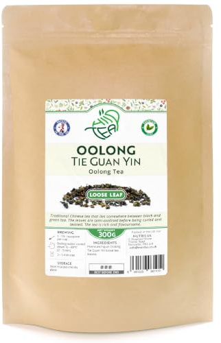 Oolong Tie Guan Yin Premium Loose Leaf Tea - Iron Goddess of Mercy (300g) | From Fuijan – Traditional Chinese – Rich & Floral – Resealable Pouch