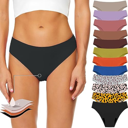 Generico Mutande Mestruali Donna Costumi Assorbenti per Ciclo Bikini Mestruale Costume Mestruale Ragazza 4 Strati A Prova di Perdite Slip da Flusso Abbondante da Bagno per Ciclo Piscina Durante