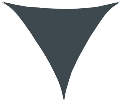 Vela parasole triangolare impermeabile, con occhielli, 2/3/4/5 m, protezione UV colorata, per balcone, campeggio e patio, rete ombreggiante durevole e resistente alle intemperie (2 x 2 x 2 m, nero)