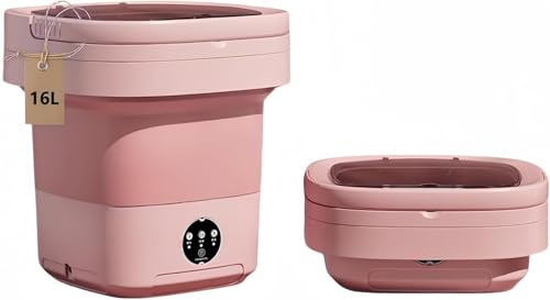 Lavatrice portatile, 16 l, mini rondella pieghevole di grande capacità per la pulizia profonda di biancheria intima, vestiti per bambini e piccoli vestiti, adatta per appartamenti, dormitori, hotel
