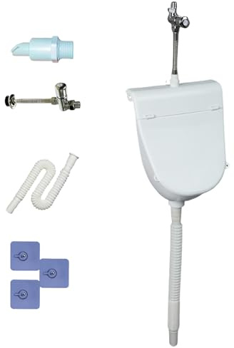 Chaies Urinoir Extérieur pour Jardin - Dévidoir À Urine Murale Pour Hommes,Urinoir à Chasse d'Eau avec Couvercle pour Extérieur Garçons Camping Camping-Car Arrière-Cour