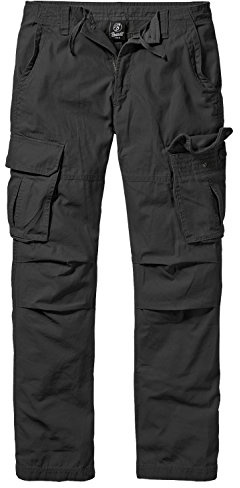 Brandit cargobyxor Texas Slim Vintage herrbyxor, svart, 4XL
