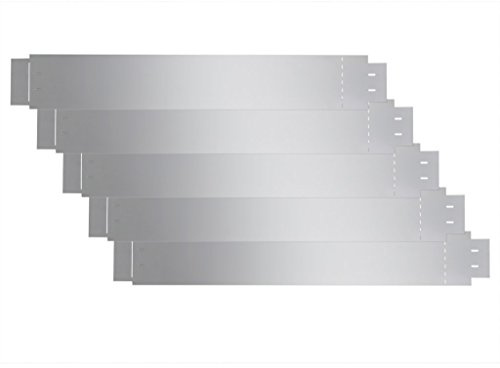 Festnight Lot de 5 pcs Clôture Flexible de pelouse Bordures de Jardin en Acier galvanisé 100 x 15 cm