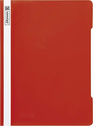 Baier & Schneider Brunnen 102010920, Schnellhefter Polypropylen, für A4, Kunststoff, 25 Stück rot