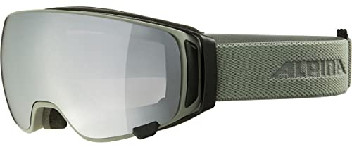 ALPINA Unisex - Erwachsene, DOUBLE JACK MAG Q Skibrille, moongrey, One size