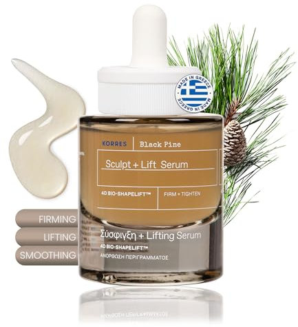 KORRES BLACK PINE 4D BioShapeLift Remodellierendes und straffendes Gesichtsserum für reife Haut, vegan, 30 ml