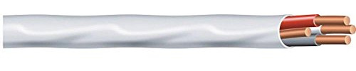14/3 NM-B, Non-Metallic, Sheathed Cable, Residential Indoor Wire, Used for Wiring Swiches, Outlets and Other Loads with Dry Applications (50Ft Cut)