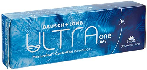 Bausch + Lomb ULTRA ONE DAY, sphärische Tageslinsen, Premium Kontaktlinsen weich, 30 Stück, / BC 8.6 mm / DIA 14.2 / -1,50 Dioptrien