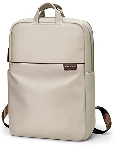 GOLF SUPAGS Rucksack Damen 15,6 Zoll Elegant Laptop Rucksäcke 14.8L Business Rucksack Cityrucksack mit Laptopfach Schulrucksack Daypack Tagesrucksack für Uni, Büro, Arbeit Aprikose
