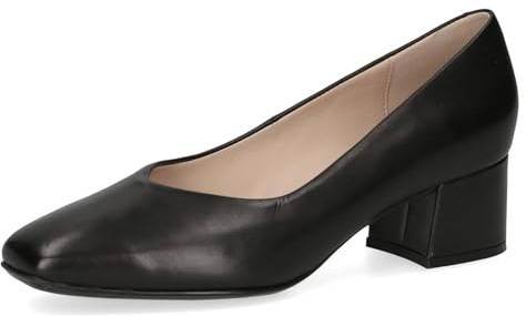 CAPRICE Damen Pumps aus Leder Kleiner Absatz, Schwarz (Black Nappa), 39 EU