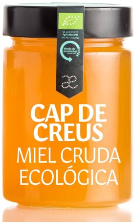 Miel cruda ecológica del Parque Natural del Cap de Creus |100% natural, artesana y sin pasteurizar. Origen Empordá, Cataluña, España. Miel directa del apicultor (tarro cristal 440 gr).