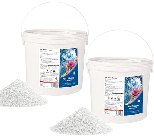 10 Kg Stabilised Chlorine Granules for Hot Tubs, Spas, Swimming Pools, Fast Dissolving for Rapid Water Disinfecting, Cleaning and Pool Water Treatment | Fast Dissolving Granules, Rapid Water Disinfecting, Cleaning and Pool Water Treatment for Hot Tubs, Spas and Swimming Pools