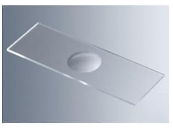 Marienfeld Kalknatronglas Mikroskop-Objektträger mit 1 Vertiefung, Sonderverpackung, 76 mm Länge, 26 mm Breite, 1.3 mm Stärke, 100 Stück