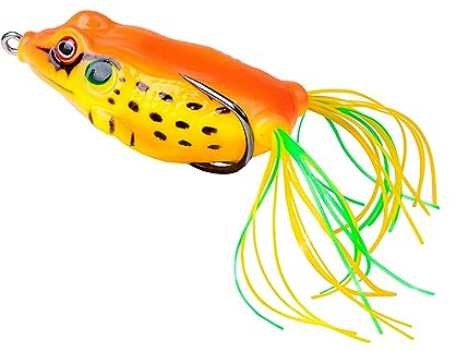 1 Pcs-5cm Frosch Köder, Bionische Weichköder Unkrautfreies Gestaltung, doppelt scharfe Haken Angeln Bausatz für Bass Hecht Forelle Crappie Süßwasser Salzwasser