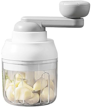 Imtrub Hachoir Manuel, 250ml Coupe Oignon Manuel avec Acier Inoxydable 3 Lames, Hachoir Multifonction pour Coupe Oignon, Ail, Légumes, Viande, Fruit