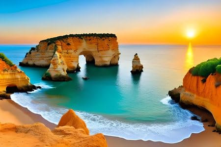 Acryl-Bild 80 x 50 cm: Sonnenuntergang am Strand des Port Campbell National Park, Victoria, Australien (203276823)