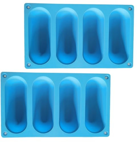ABOOFAN 2pcs Sausage Mold French Pan Eclairs Mold Hotdog Making Hot Dog Buns Silicone Loaf Pan Cake Bakeware Silicone Nonstick Mould Bread Tray Silica Gel