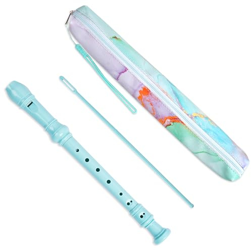 Czzmy Flauto Dolce Soprano a 8 Buche - Strumento Musicale per Studenti Maggiori e Principianti (2-Inchiostro Blu Verde2)