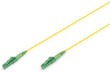 Digitus DK-2933-05-APC-SX - Cavo in fibra ottica OS2-5 m - LC(APC) a LC(APC) - FO simplex - FTTH, FTTB e FTTx - Cavo LAN in FO monomodale SM - Tipo di fibra: 9/125 µ - Giallo