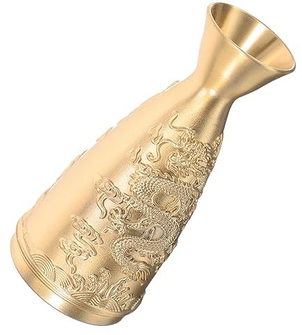 Garneck Mehrzweck-mittelstück Aus Messing Weinspender Vase Drachen-design Dekorativer Topf