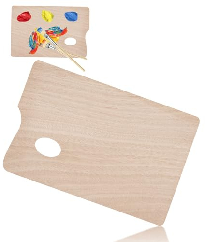 Paleta De Pintura De Madera,Paleta De Madera,Paletas De Madera para Pintura,Paleta Pintura Madera,Palet De Madera,Paleta De Colores para Mezclar,Paleta De Pintura,Palet De Madera Maciza,Rectangulaire