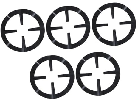 Hohopeti Support pour Cafetière Italienne en Fonte Noire, Lot de 5, Antidérapant, pour Petites Casseroles et Plaques de Cuisson à Gaz