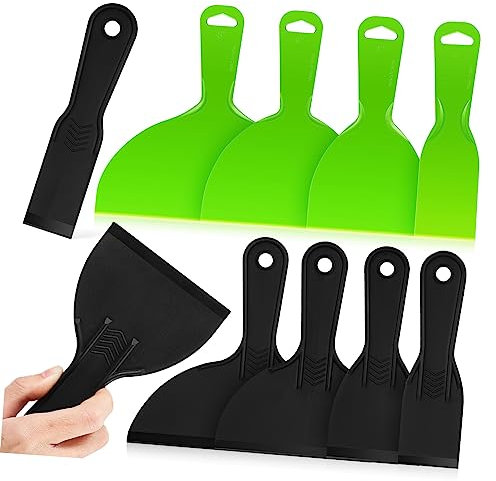 ORFOFE 10stücke Plastikspatel Mit Griffen Aus Kunststoff Zum Entfernen Von Farbe Und Spachtelresten Für Innen Und Außenputz Und Mauerwerk