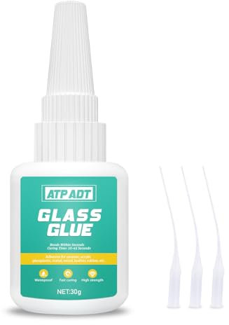 Colla per Vetro 30g | Adesivo Istantaneo Ultra Resistente e Trasparente - Impermeabile, per Riparare Acrilico, Specchi, Cristallo, Lavoretti Creativi e Altro