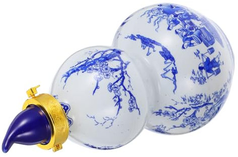MAGICLULU Blue White Porcelain Gourd Lid Airtight Seal Design Generous Capacity Secure Lock Mechanism Versatile Wine Accessory Timeless Beauty of Traditional Chinese Artistry for Hotels