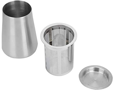 304 Stainless Steel Coffee Sieve, Fine Mesh Filter Sifter Container, Non Slip Bottom, Even Filter Effect, for Extracting Coffee, Weighing Beans, and Receiving Powder, Matt Brushed