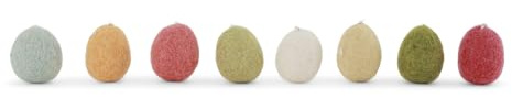 Én Gry & Sif Ostereier aus Filz, Filzeier Ostern-Deko - 8 Stück bunt, fair Trade Handmade (kleine Eier - farbig)
