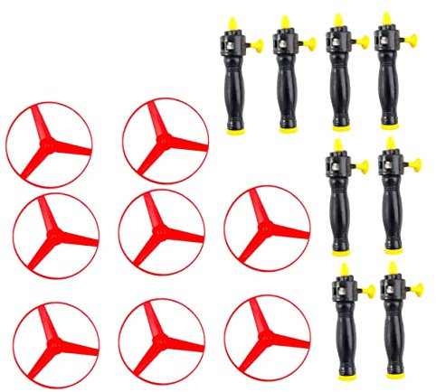 Toyvian 8piezas Unidades Platillos Voladores Giratorios De Plástico Resistente Juguetes Infantiles para Aire Divertido Disco Volador con Cuerda Colores Aleatorios para Niño Niña