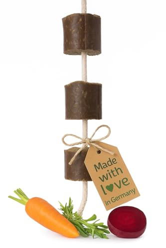 LAX ängsprodukter lekrep för hästar 2 kg (2 stycken) – spannmålsfritt sysselsättningsfoder med esparsett och grönsaker – naturliga och råfiberrika hästsnacks