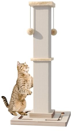 32 Large Cat Scratching Post with Tracking Interactive Toys for Cats