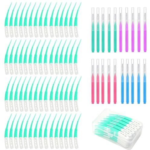 80 Stück Interdentalbürsten Zahnreinigung Zwischenräume Zahnzwischenraumreiniger Zahnzwischenraumbürsten Zahnbürste Zwischenräume Interdentalzahnbürsten Interdentalreinigung Zahnzwischenräume Reinigen