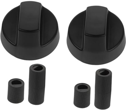 Gatuida Lot de Boutons Résistants Chaleur pour Cuisinière à Gaz et Four Réglables avec Adaptateurs Remplacement pour Plaques et Appareils de Cuisson Électriques