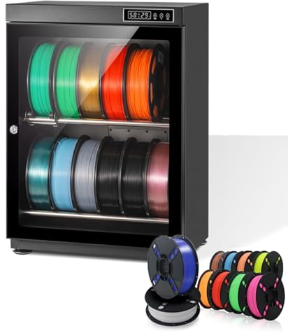 Secador de filamentos for impresora 3D, deshidratador de filamentos de 10-12 bobinas de 1 kg, caja de almacenamiento de filamentos antihumedad de 70 l,for nailon, PLA, PETG, ABS, TPU, PA