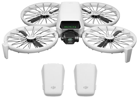 DJI Flip Combo Due batterie senza radiocomando con schermo, drone con fotocamera UHD 4K per adulti, decollo dal palmo della mano, ritorno automatico, volo intelligente, due batterie