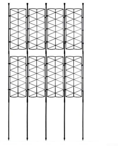 Yuanpgky Marco de enrejado de plástico y metal con material de polipropileno para plantas de jardín, estructura de soporte plegable para tomates, pepinos y vides, uso en interiores y exteriores (D)
